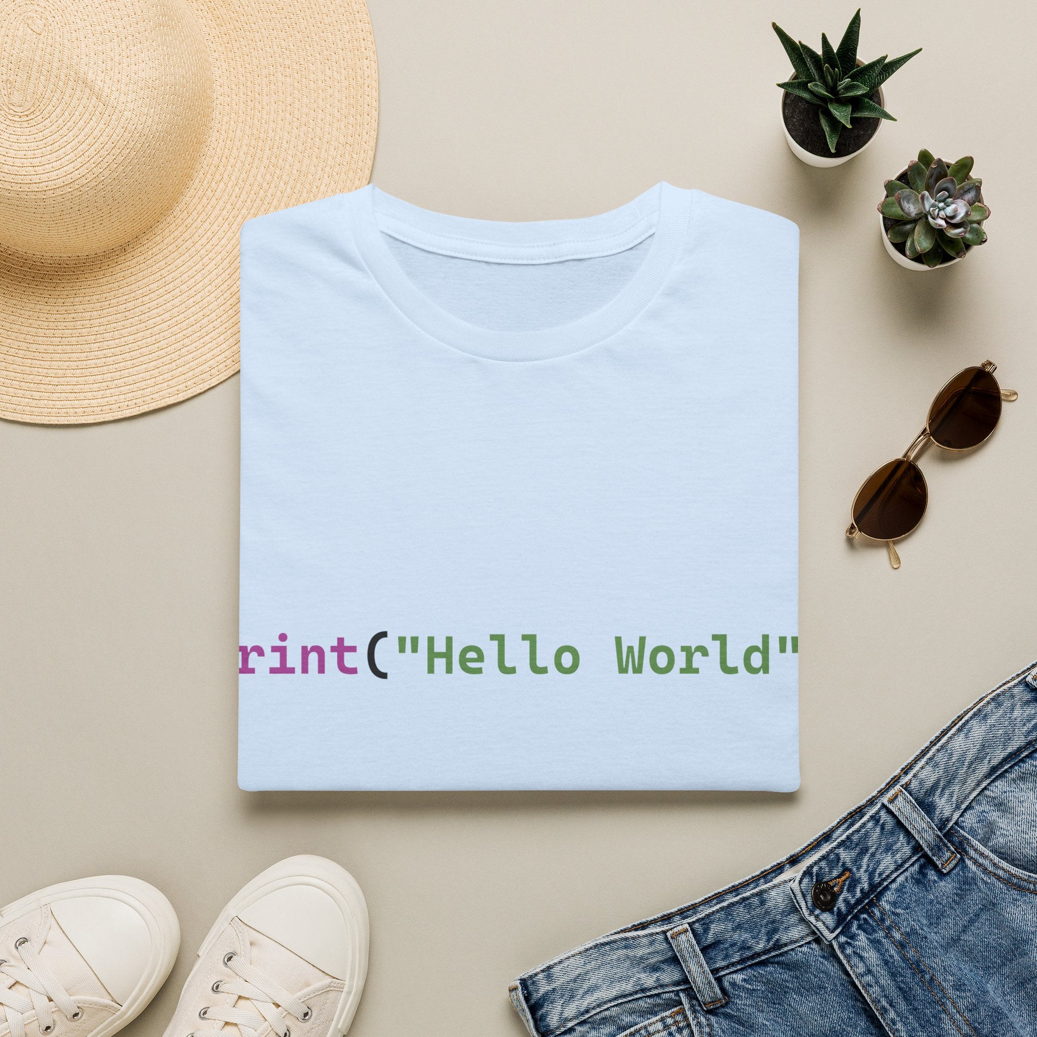 Front: print("Hello World") Back: Hello World Programmer Unisex Softstyle T-Shirt
