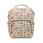 IT LADY Floral Pattern Multifunction Travel Backpack