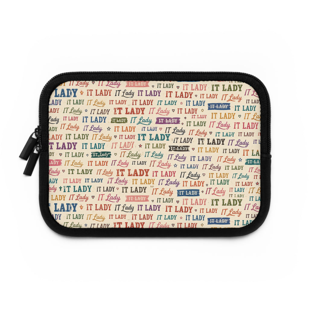 I.T. Lady Vintage Laptop Sleeve - Retro Rainbow Tech Accessory