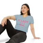 IT Lady with Laptop Crop Top T-Shirt