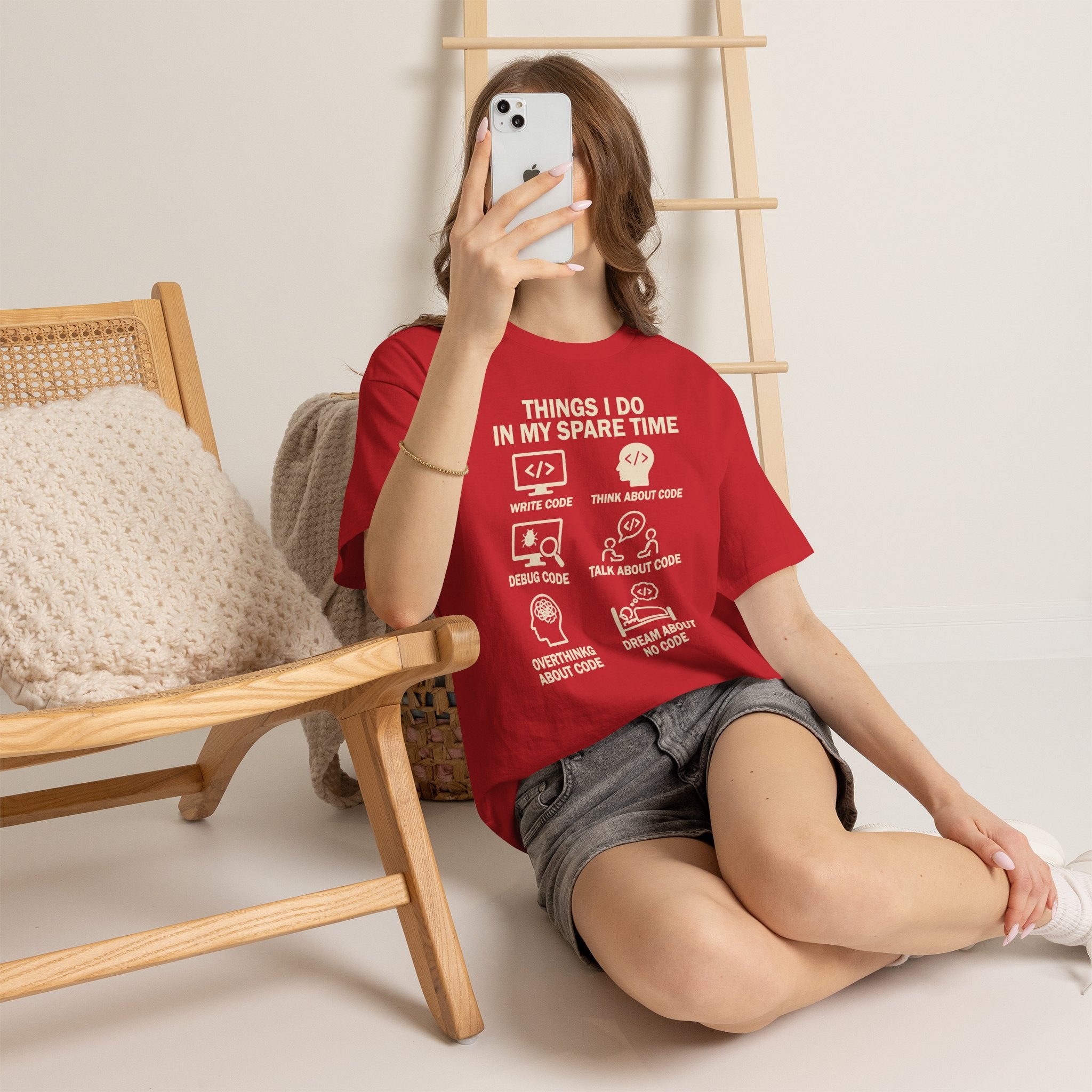 Things I Do in My Spare Time (Code) Unisex Heavy Cotton T-Shirt
