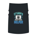 IT LADY'S HELPER Laptop Paw Graphic Dog & Cat Tee Pet Tank Top
