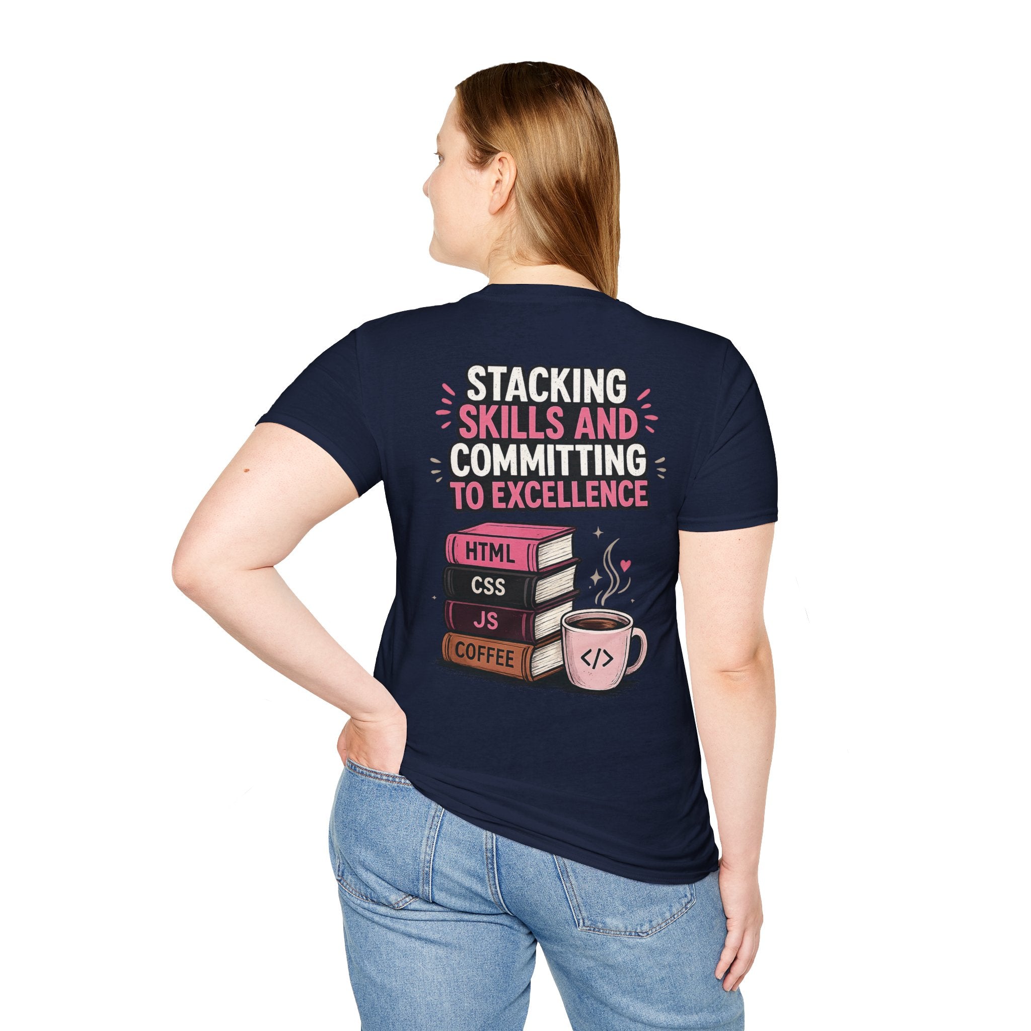 Stacking Stills and Committing to Excellence Unisex Softstyle T-Shirt