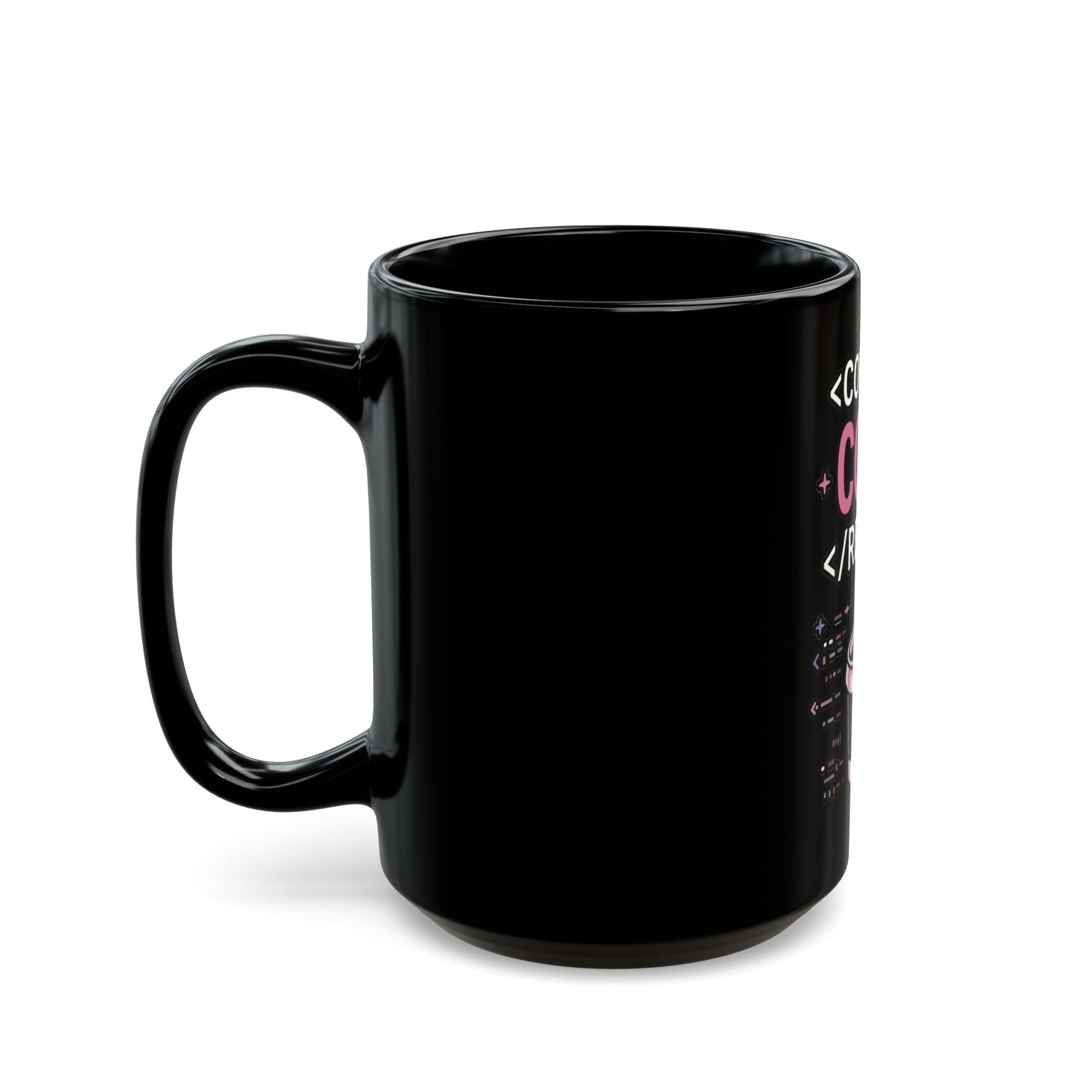 Coffee Code Repeat Black Mug - Programmer Coffee Cup (11oz/15oz)