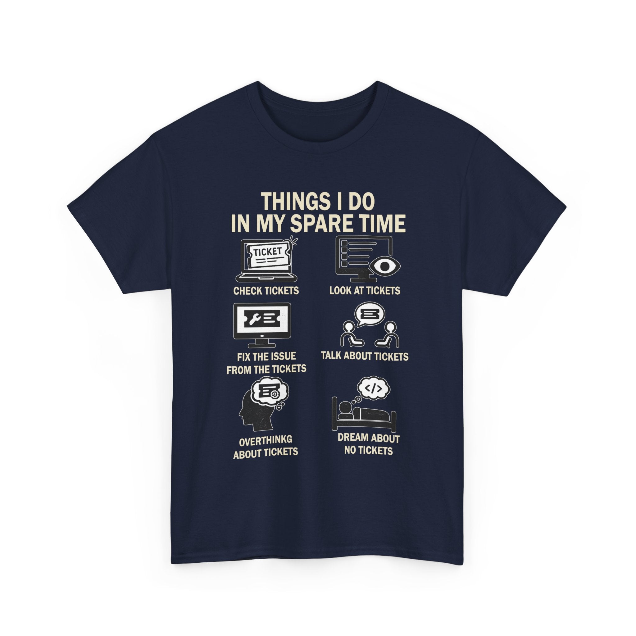 Things I Do In My Spare Time Ticket Obsessed Unisex Heavy Cotton T-Shirt