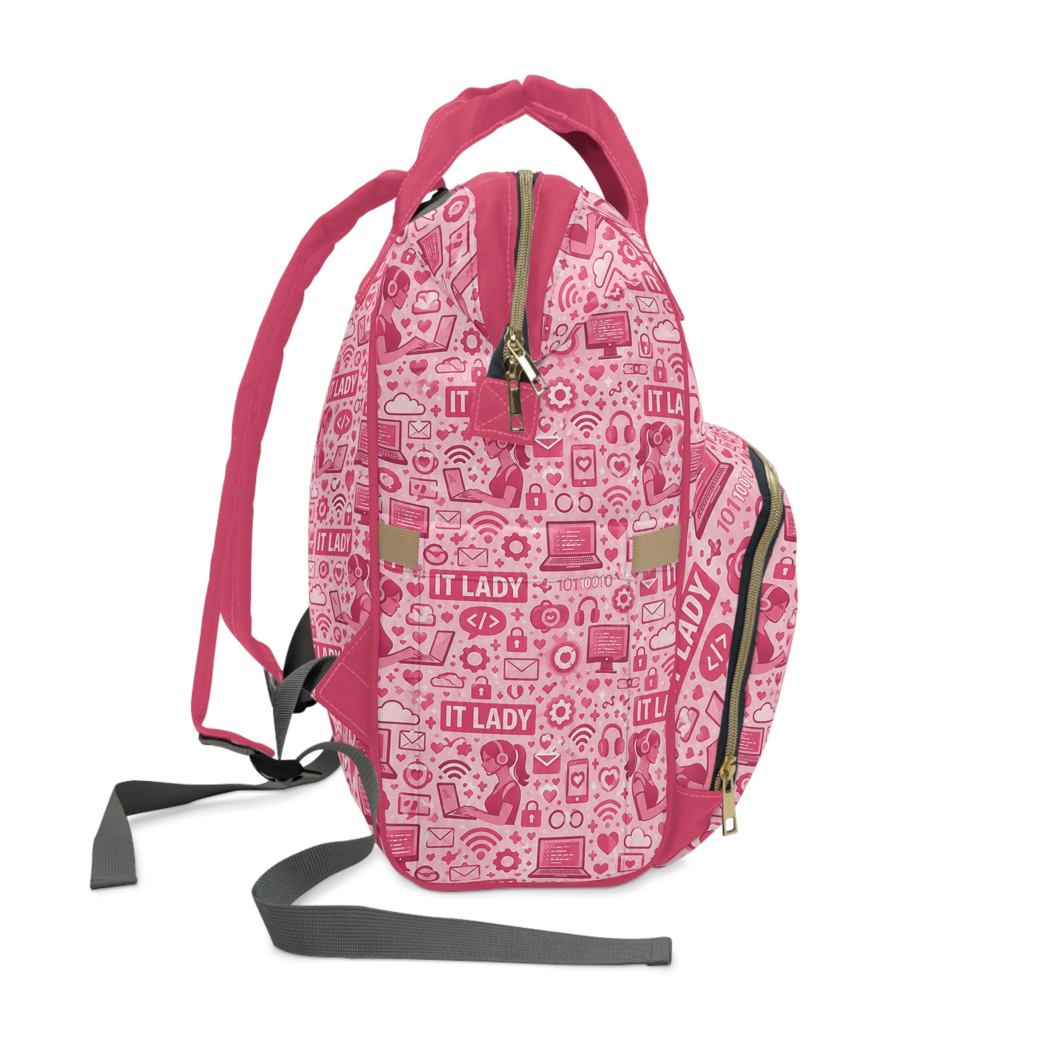 Pink 'IT LADY' Multifunctional Travel Backpack