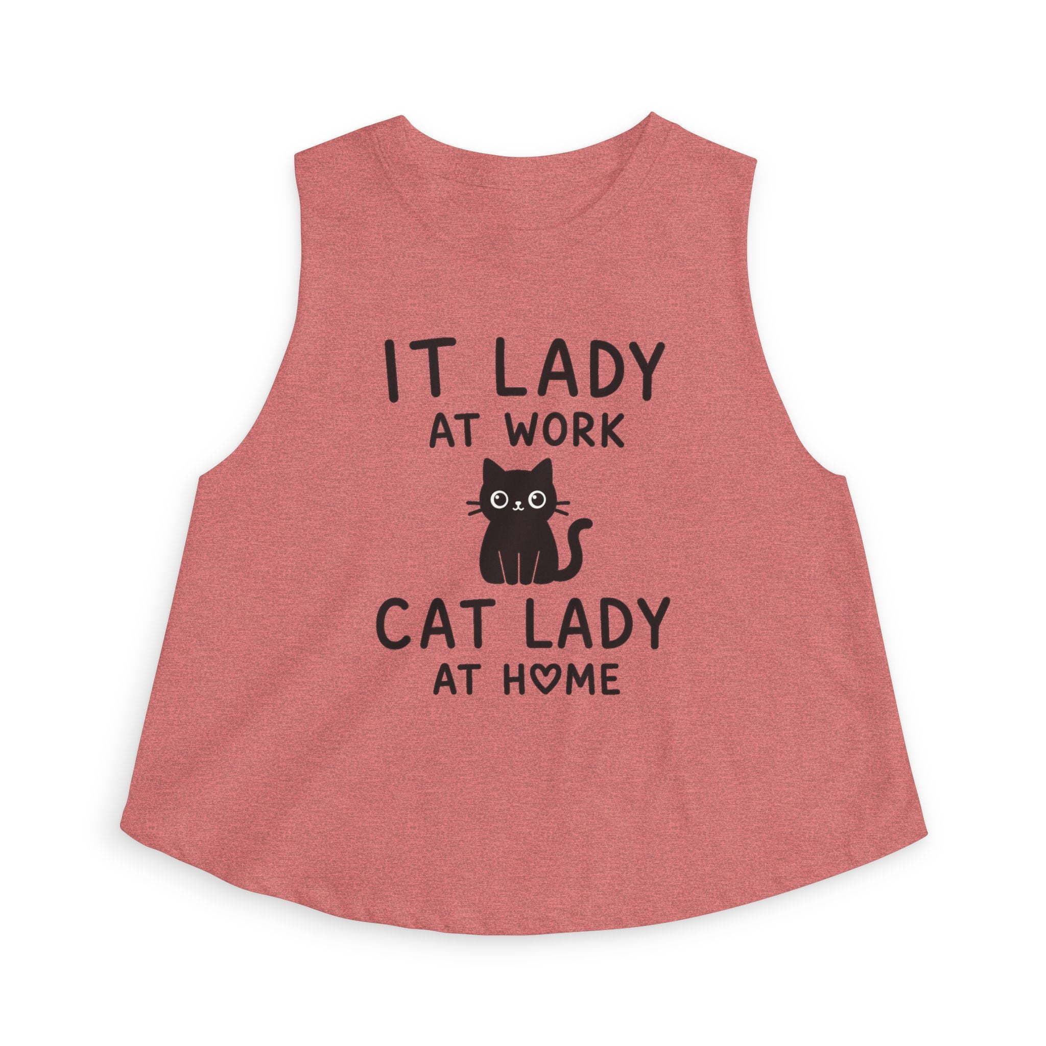 IT Lady at Work, Cat Lady at Home Crop Top