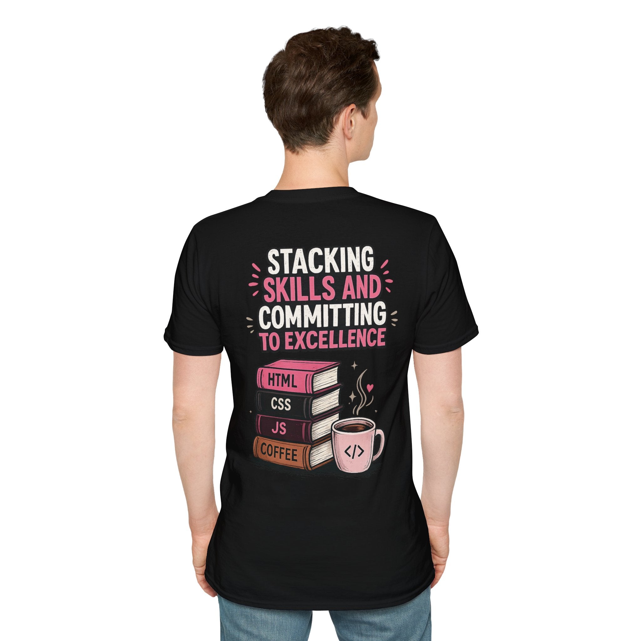 Stacking Stills and Committing to Excellence Unisex Softstyle T-Shirt