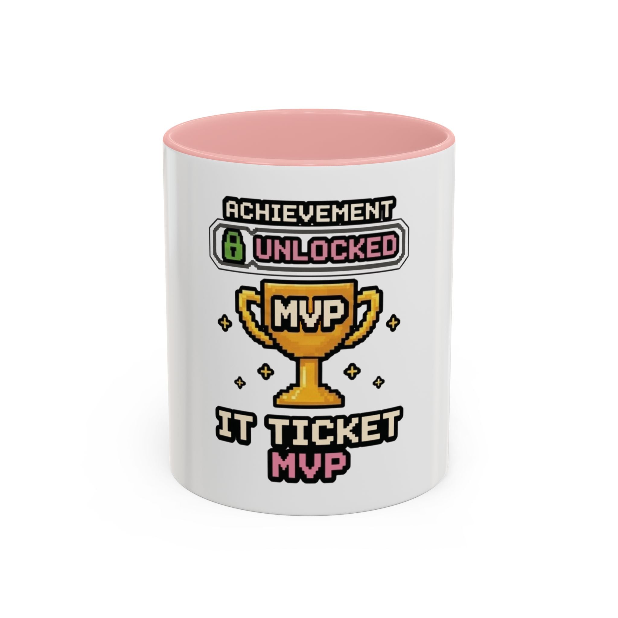 Achievement Unlocked IT Ticket MVP Coffee Mug - Gamer Tech Support Gift (11/15oz)