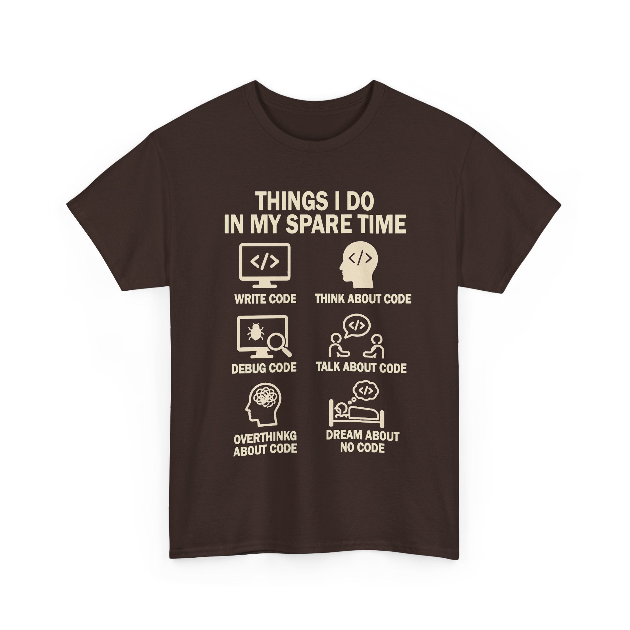Things I Do in My Spare Time (Code) Unisex Heavy Cotton T-Shirt