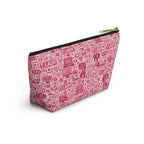 IT Lady Pink Tech Accessory Pouch - T‑Bottom Makeup & Gadget Organizer