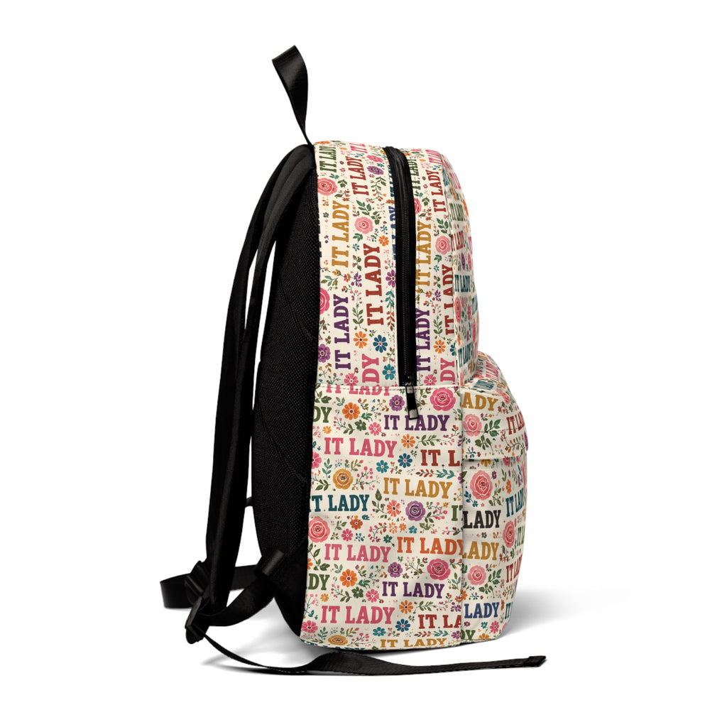 IT Lady Floral Pattern Backpack