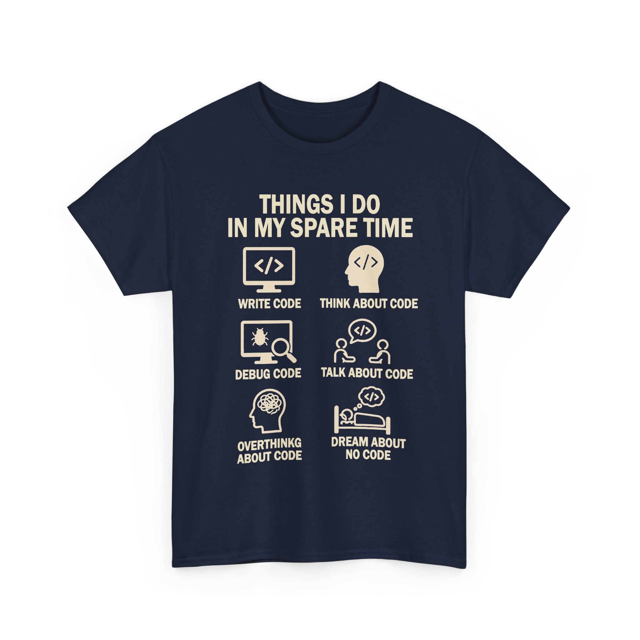 Things I Do in My Spare Time (Code) Unisex Heavy Cotton T-Shirt