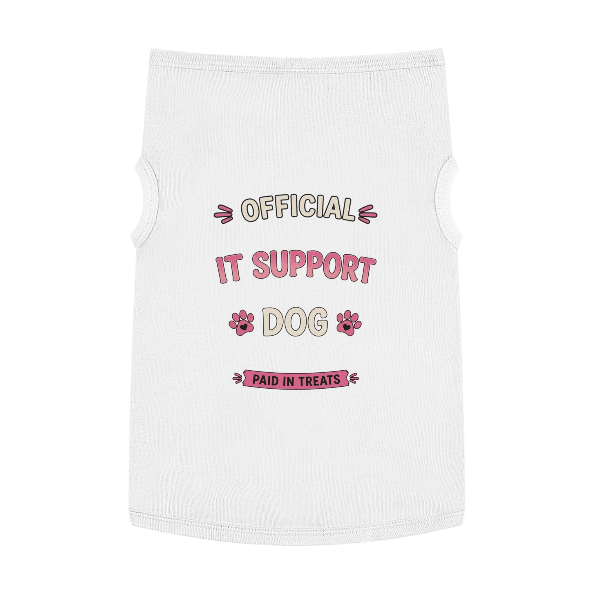 Official IT Support Dog: Paid in Treats Pet Tank Top - Cute Techie Dog Tee
