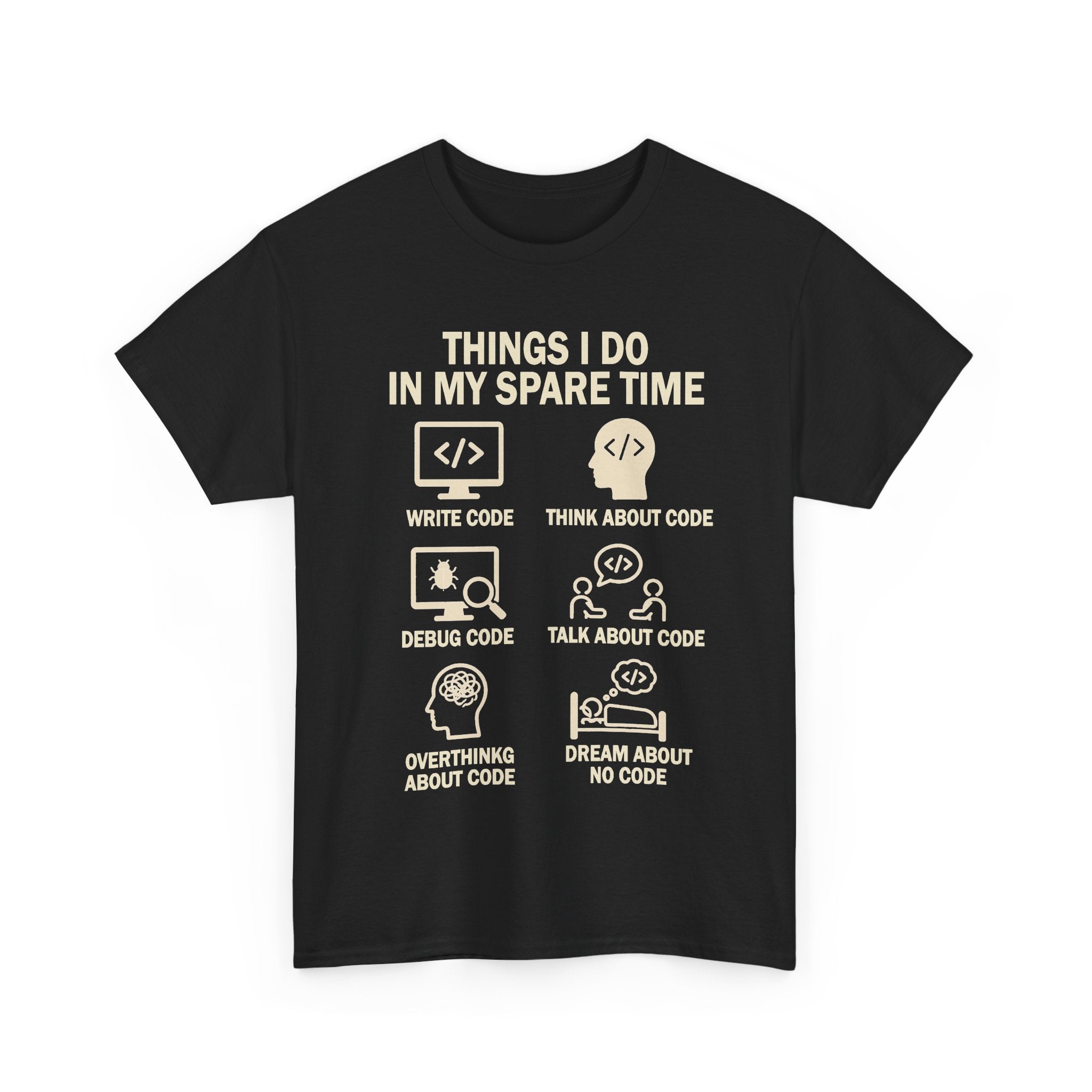 Things I Do in My Spare Time (Code) Unisex Heavy Cotton T-Shirt