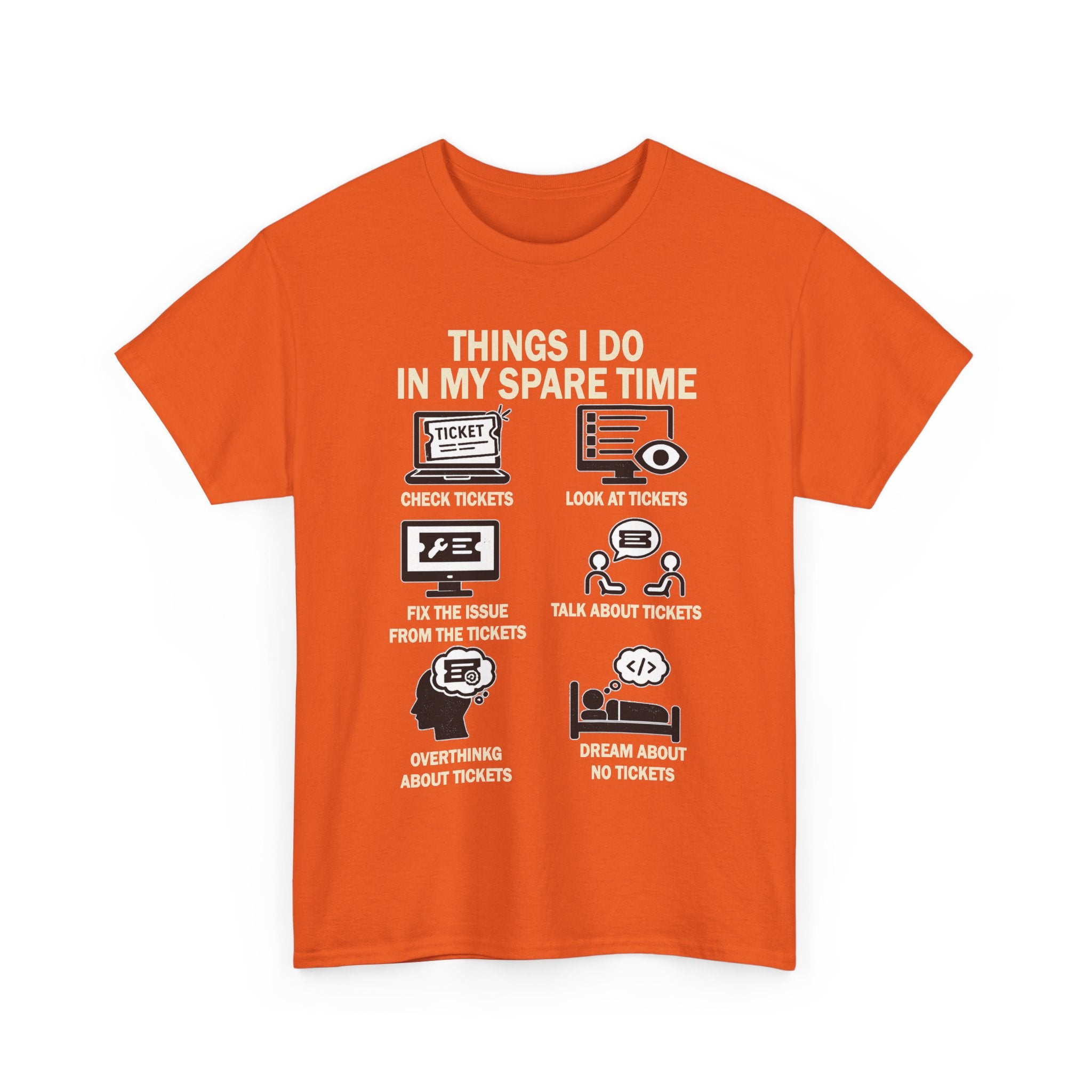 Things I Do In My Spare Time Ticket Obsessed Unisex Heavy Cotton T-Shirt