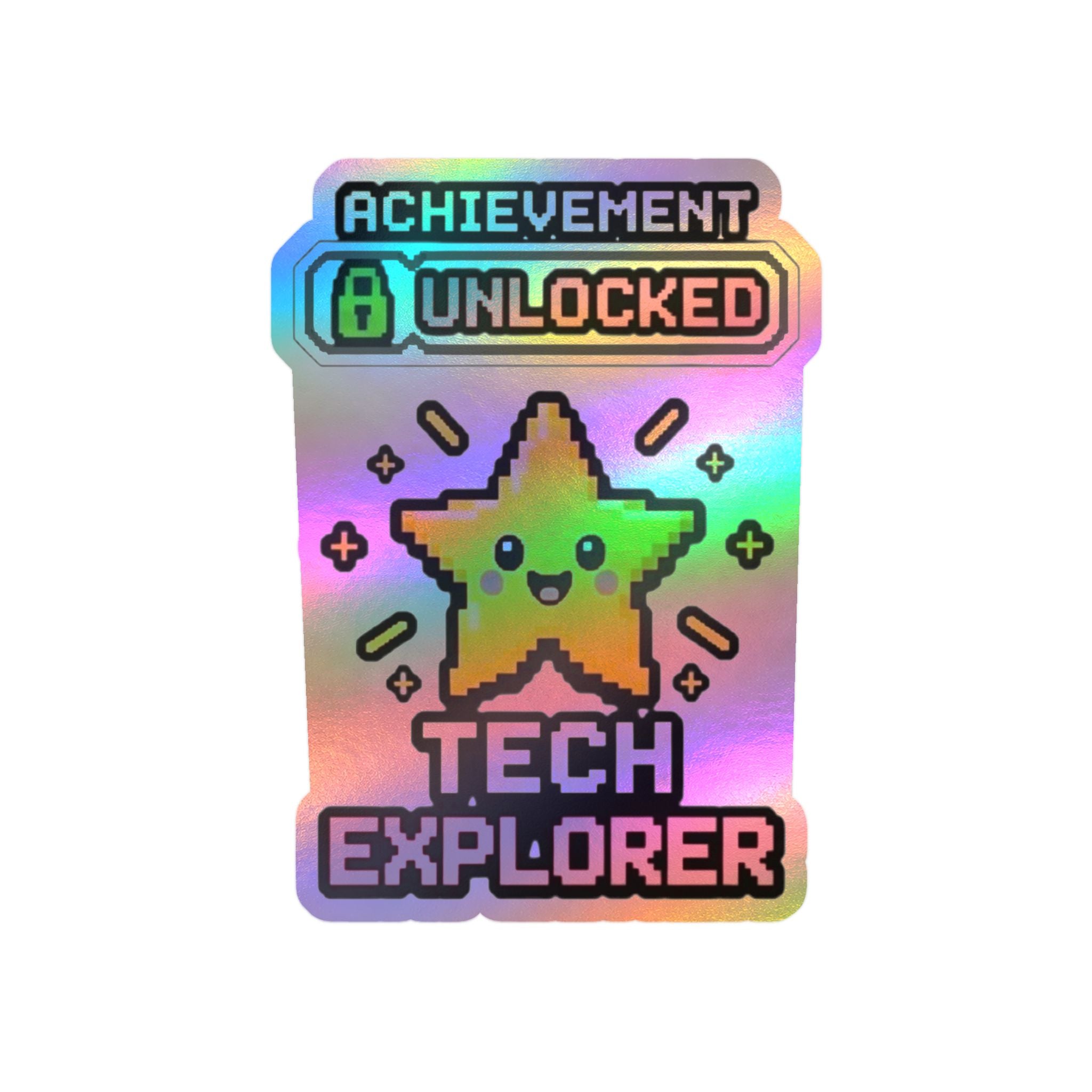 Achievement Unlocked Tech Explorer Kiss-Cut Vinyl Decals