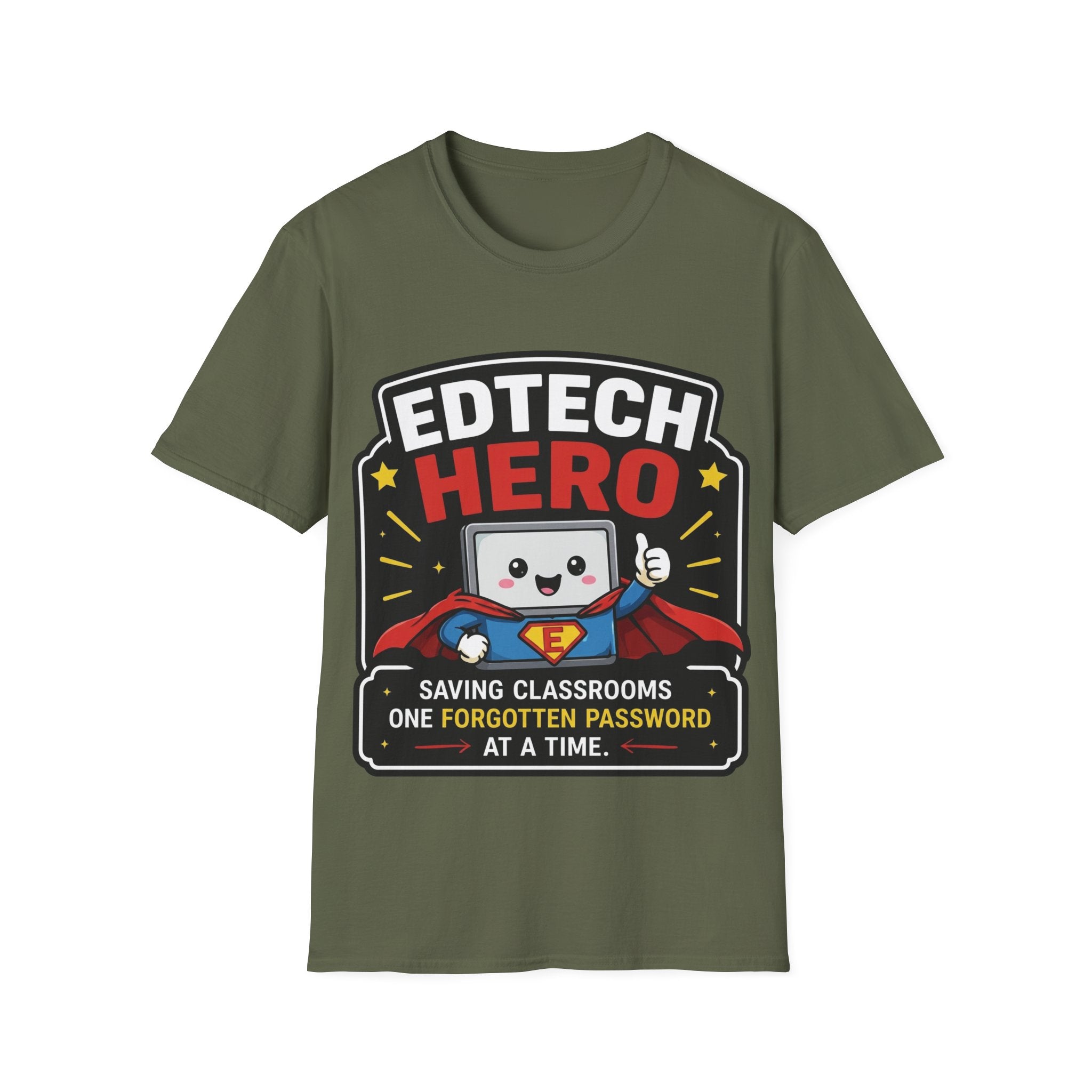 EdTech Hero Saving Classrooms One Forgotten Password at a Time Unisex Softstyle T-Shirt