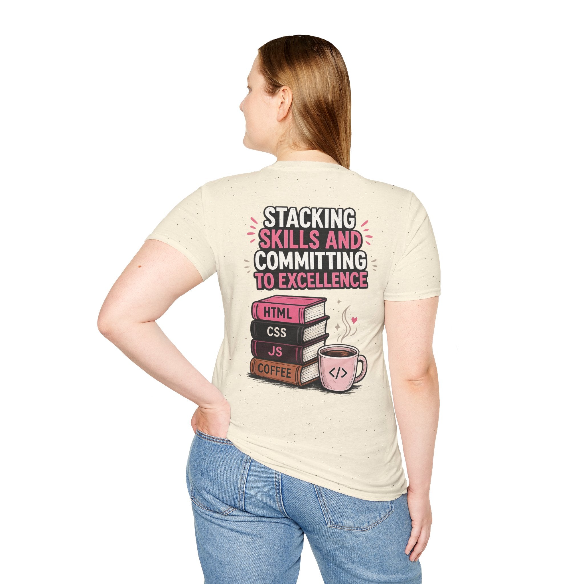 Stacking Stills and Committing to Excellence Unisex Softstyle T-Shirt