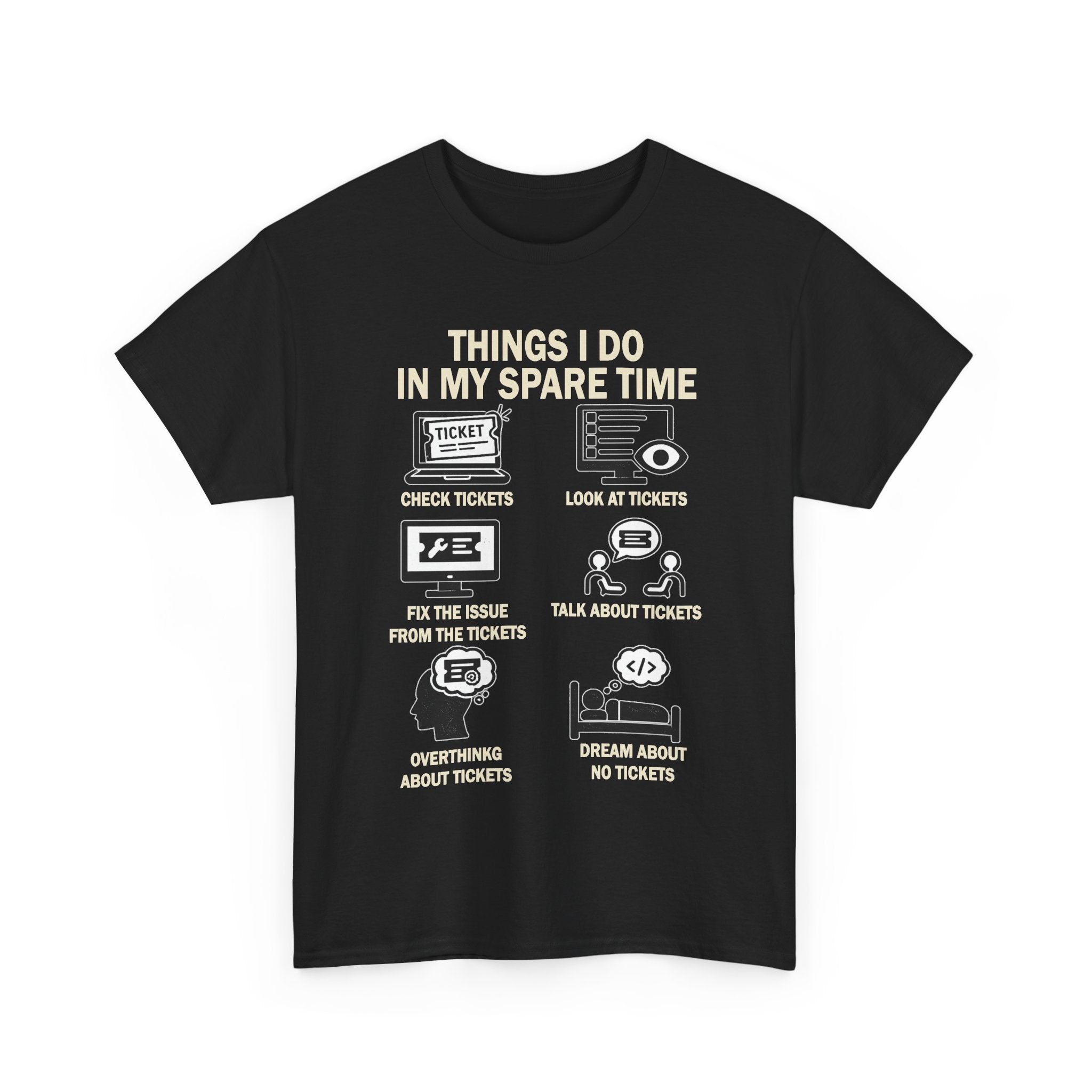 Things I Do In My Spare Time Ticket Obsessed Unisex Heavy Cotton T-Shirt