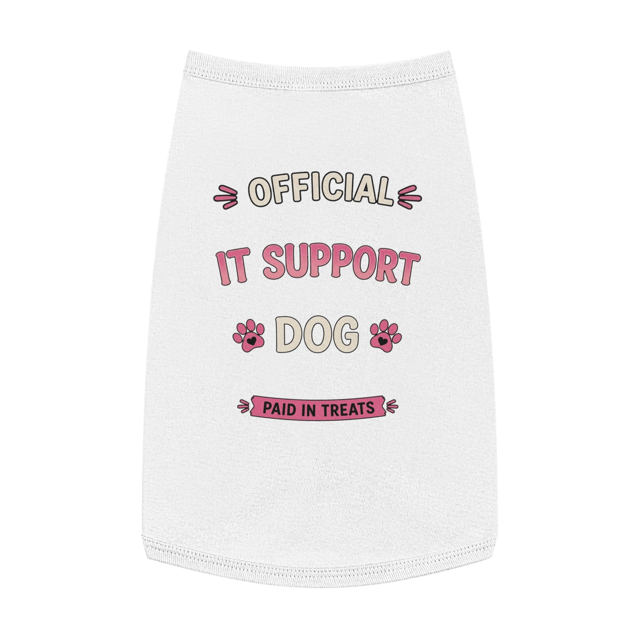 Official IT Support Dog: Paid in Treats Pet Tank Top - Cute Techie Dog Tee