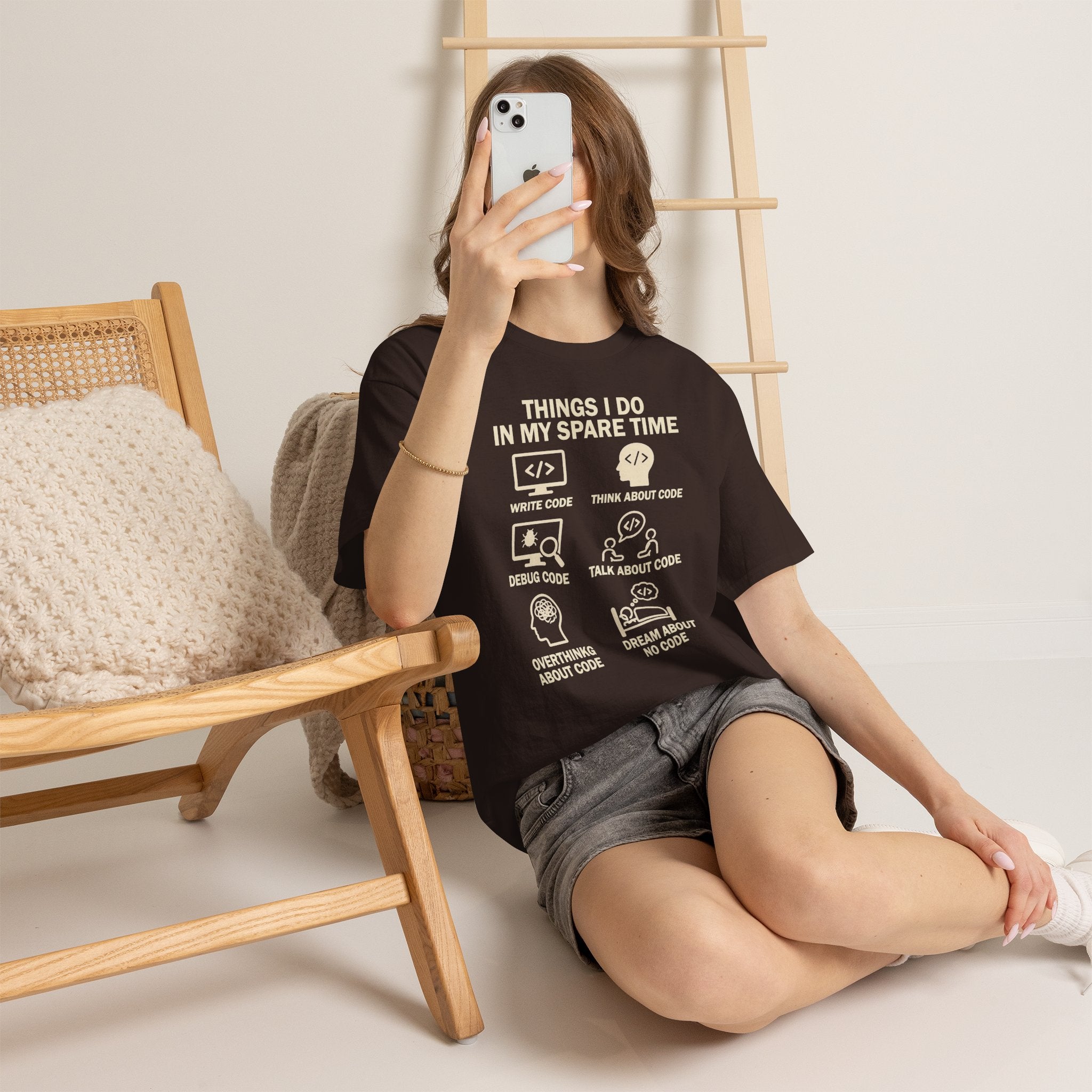 Things I Do in My Spare Time (Code) Unisex Heavy Cotton T-Shirt