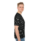 Black 'IT' Pattern Graphic All-Over Print Unisex T-Shirt