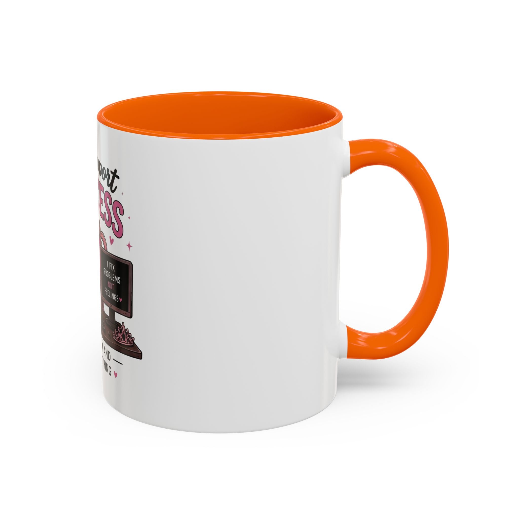 Coffee First Tickets Accent Mug - Funny Pink Heart Coffee Lover Gift (11/15oz)