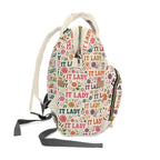 IT LADY Floral Pattern Multifunction Travel Backpack