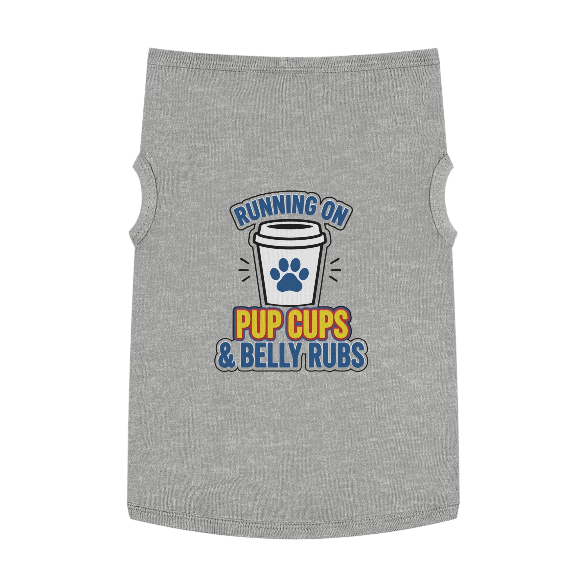 Running on Pup Cups & Belly Rubs Dog Tank Top