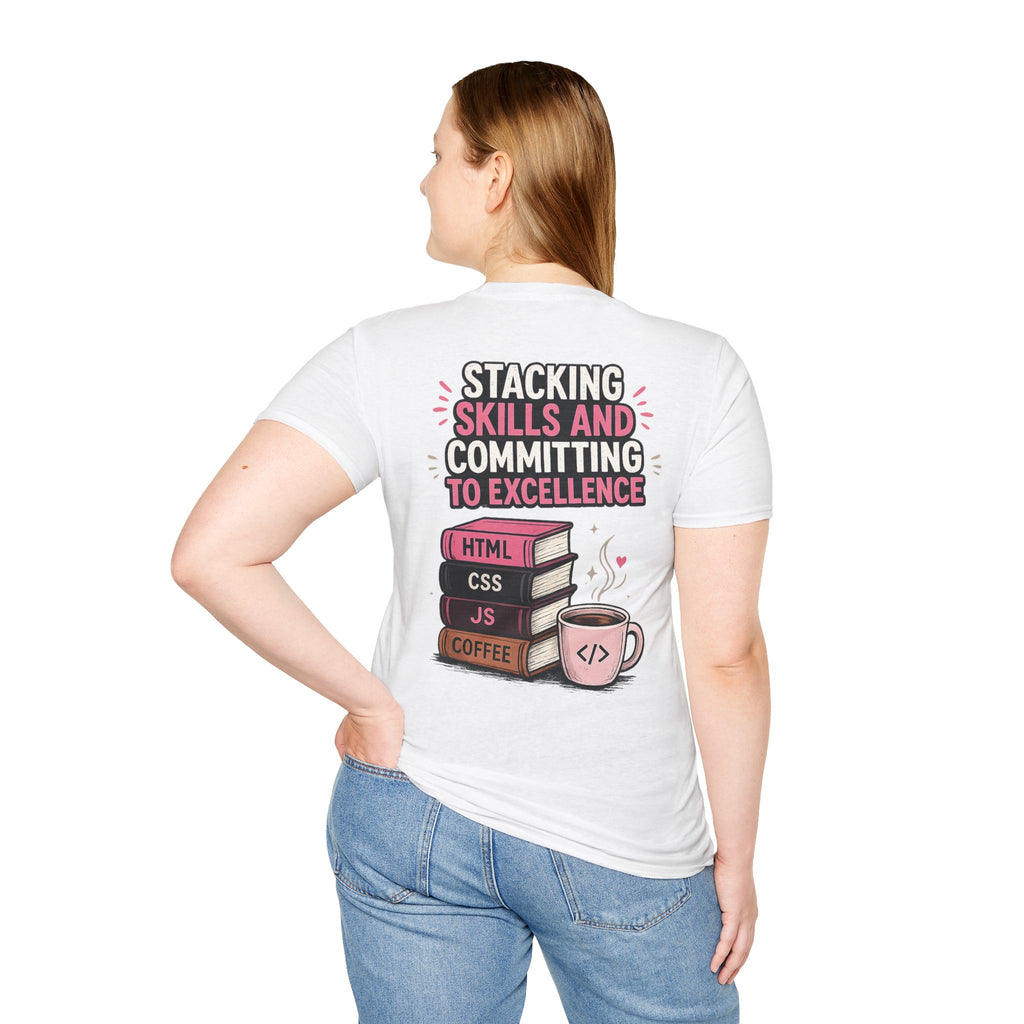 Stacking Stills and Committing to Excellence Unisex Softstyle T-Shirt