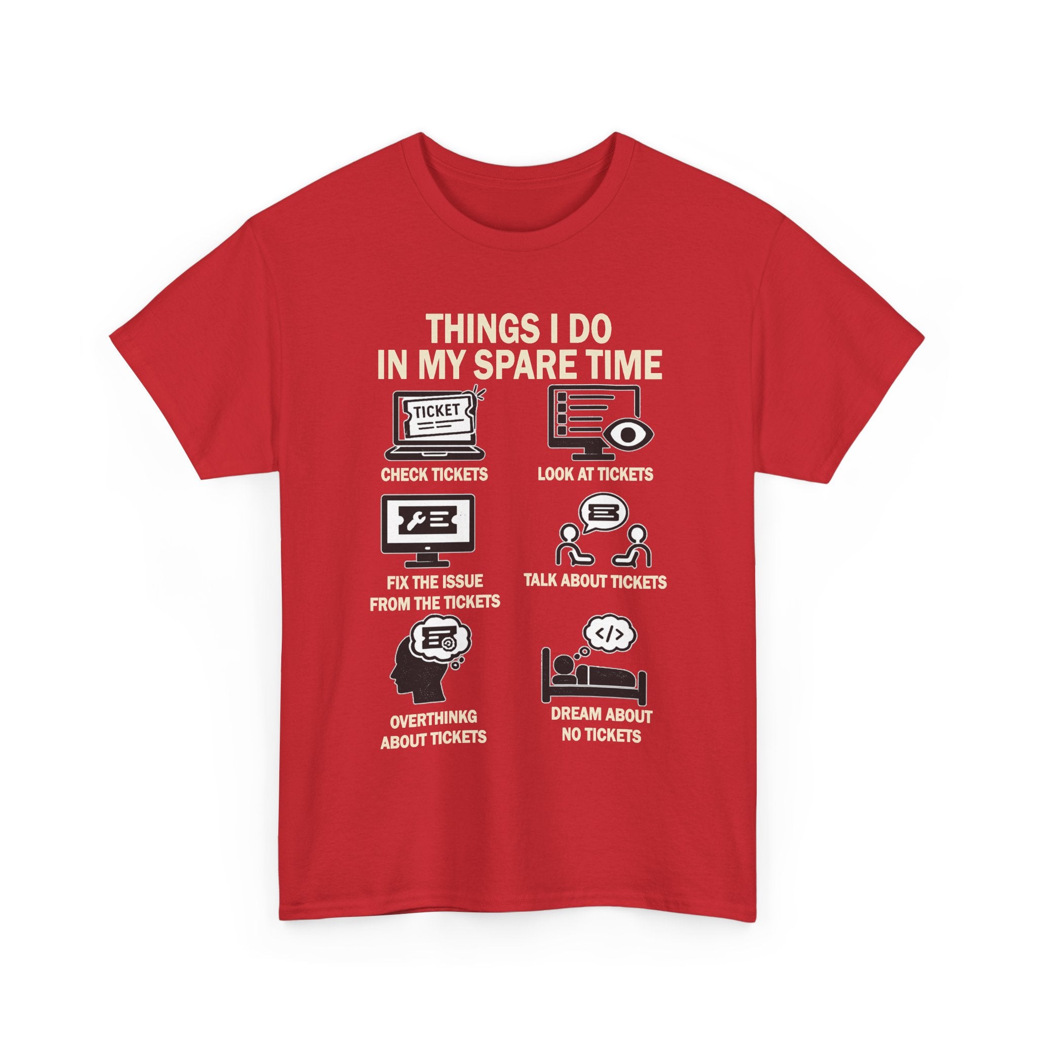 Things I Do In My Spare Time Ticket Obsessed Unisex Heavy Cotton T-Shirt
