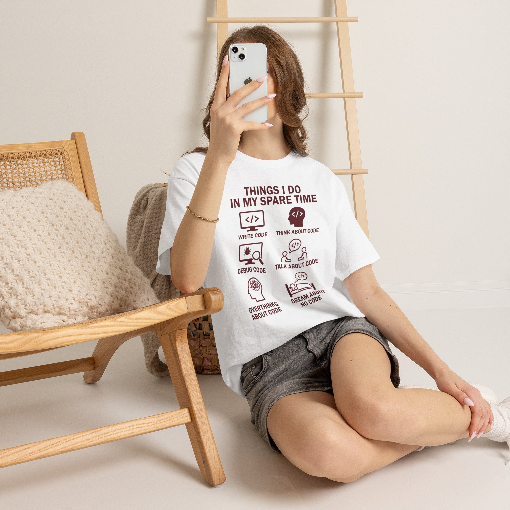 Things I Do in My Spare Time (Code) Unisex Heavy Cotton T-Shirt