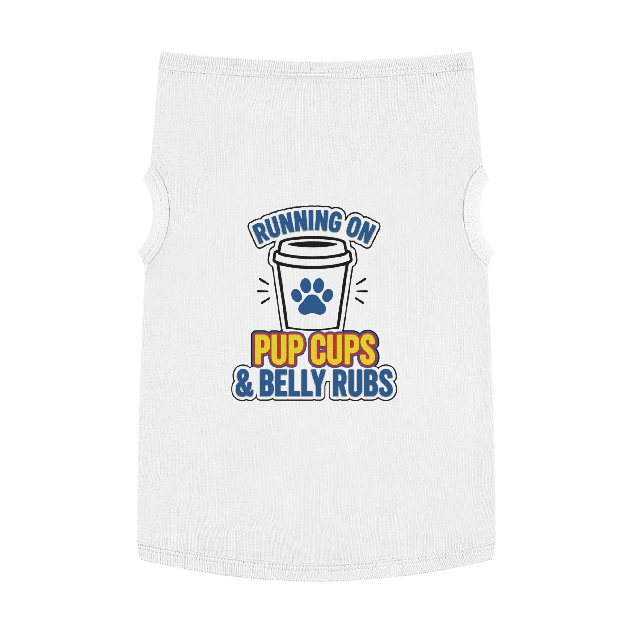 Running on Pup Cups & Belly Rubs Dog Tank Top