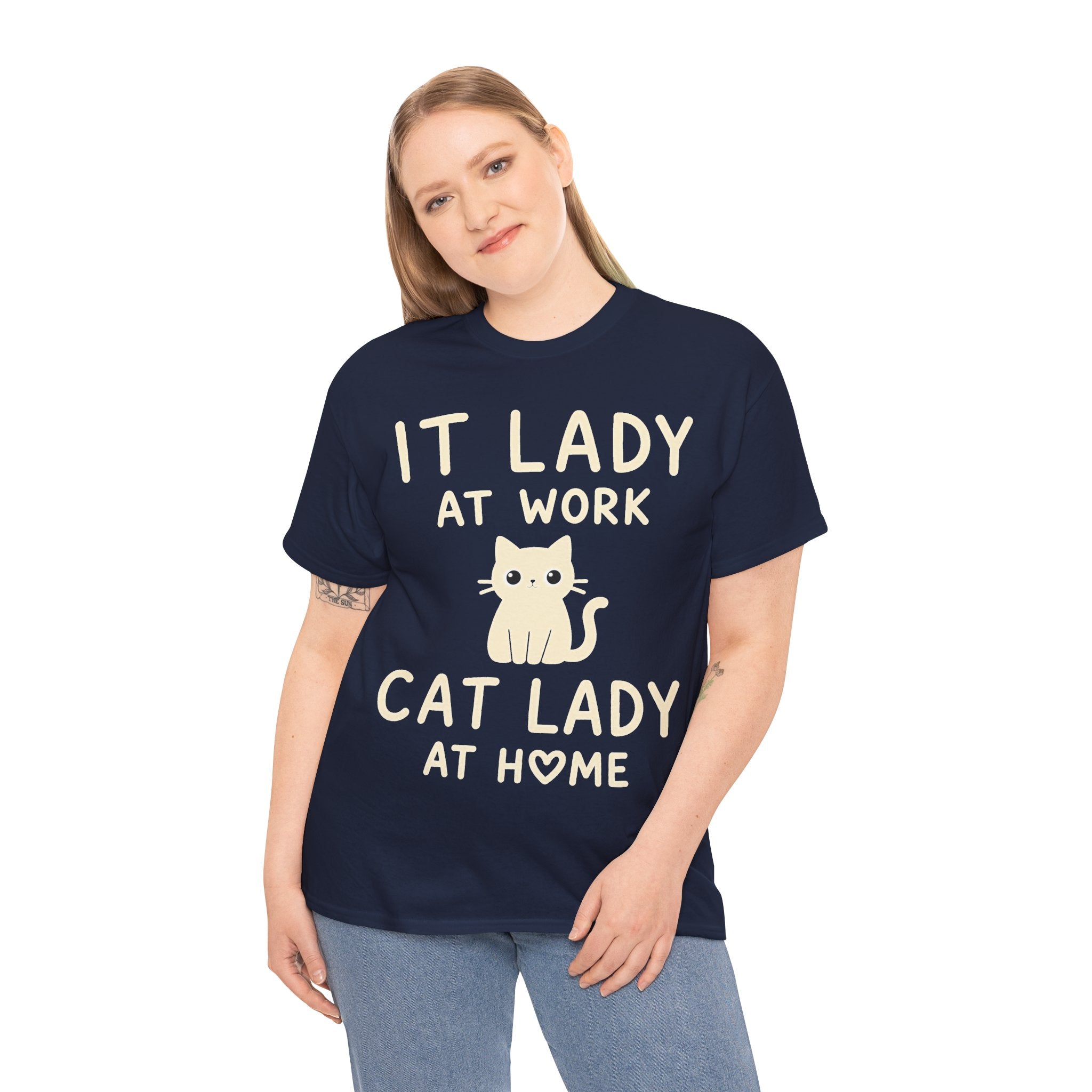 IT Lady at Work / Cat Lady at Home Softstyle T-Shirt