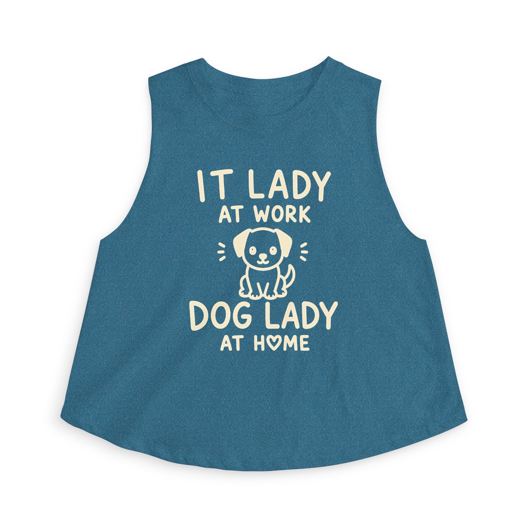 IT Lady at Work Dog Lady at Home Crop Tank Top
