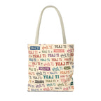 IT Lady Tote Bag - Retro Multicolor Typography All-Over Print