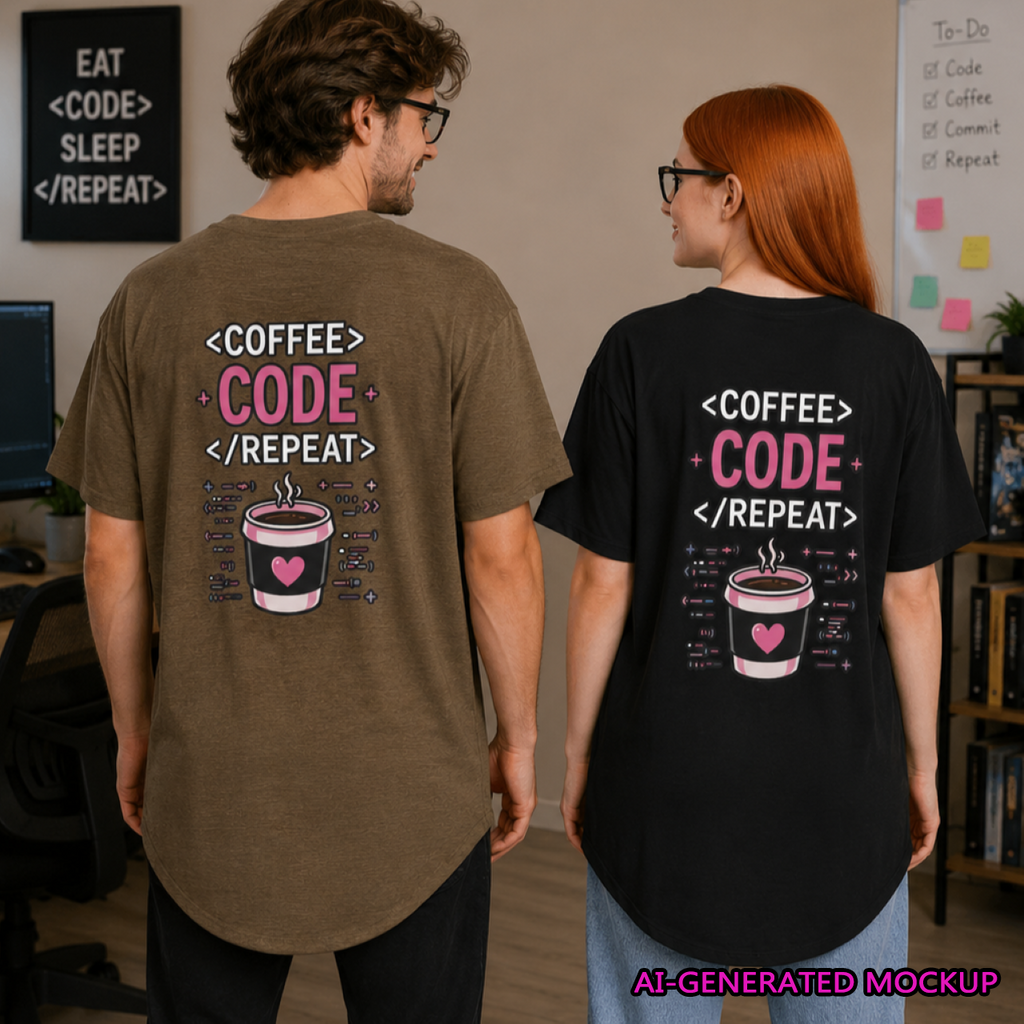 COFFEE CODE REPEAT Programmer Unisex Long T‑Shirt