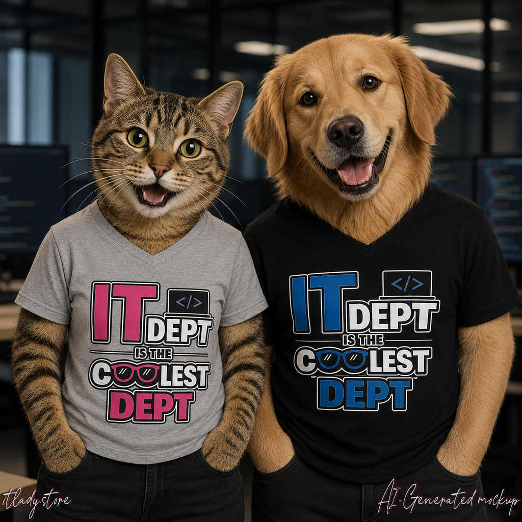 IT Dept Is The Coolest Dept Unisex V-Neck Tee