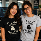 IT Lady at Work / Cat Lady at Home Softstyle T-Shirt