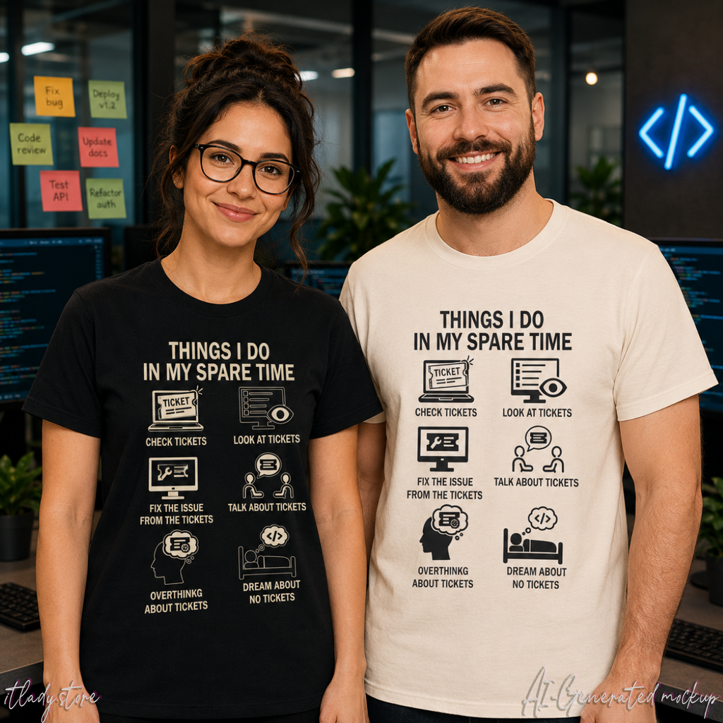 Things I Do In My Spare Time Ticket Obsessed Unisex Heavy Cotton T-Shirt