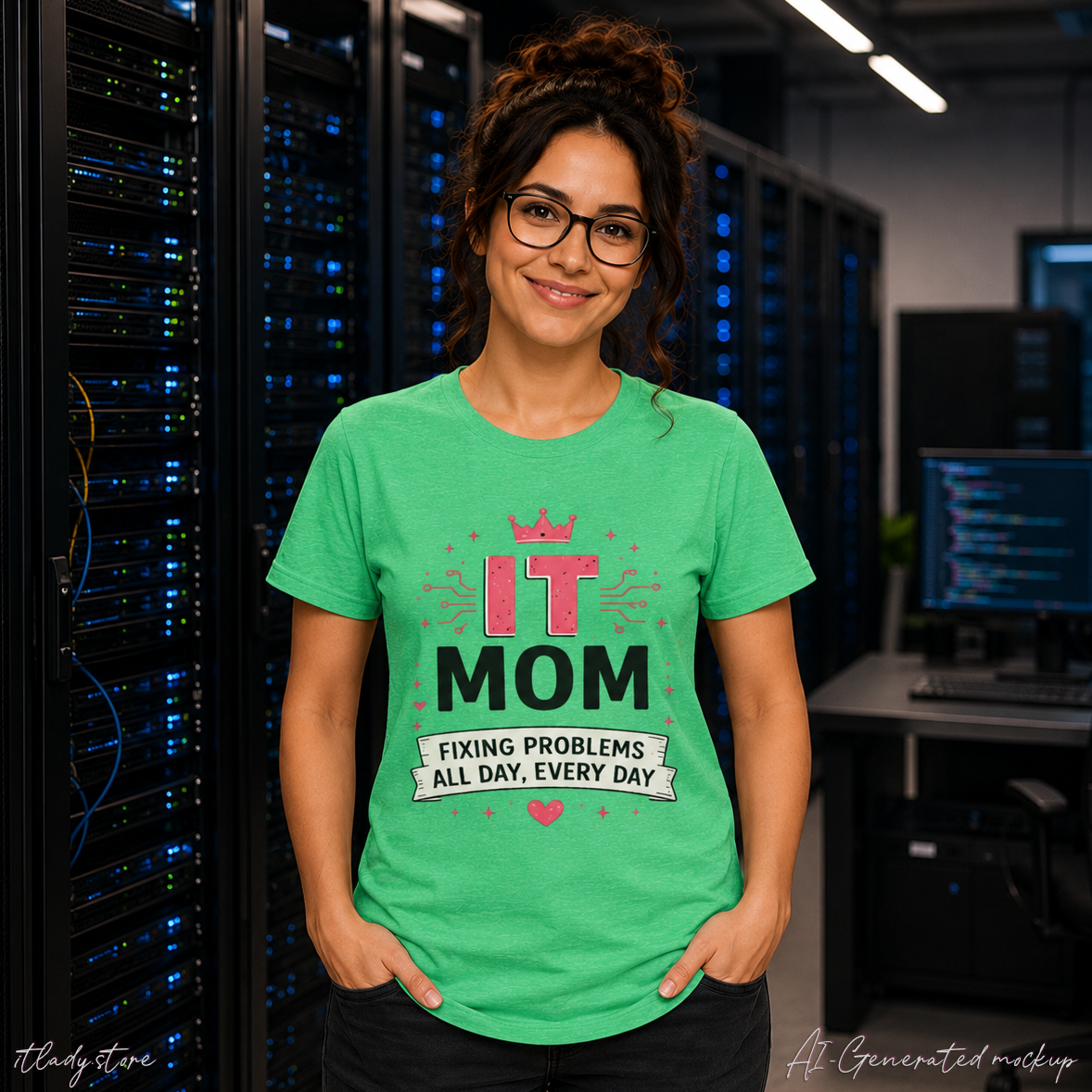IT Mom Fixing Problems All Day Every Day Softstyle T-Shirt