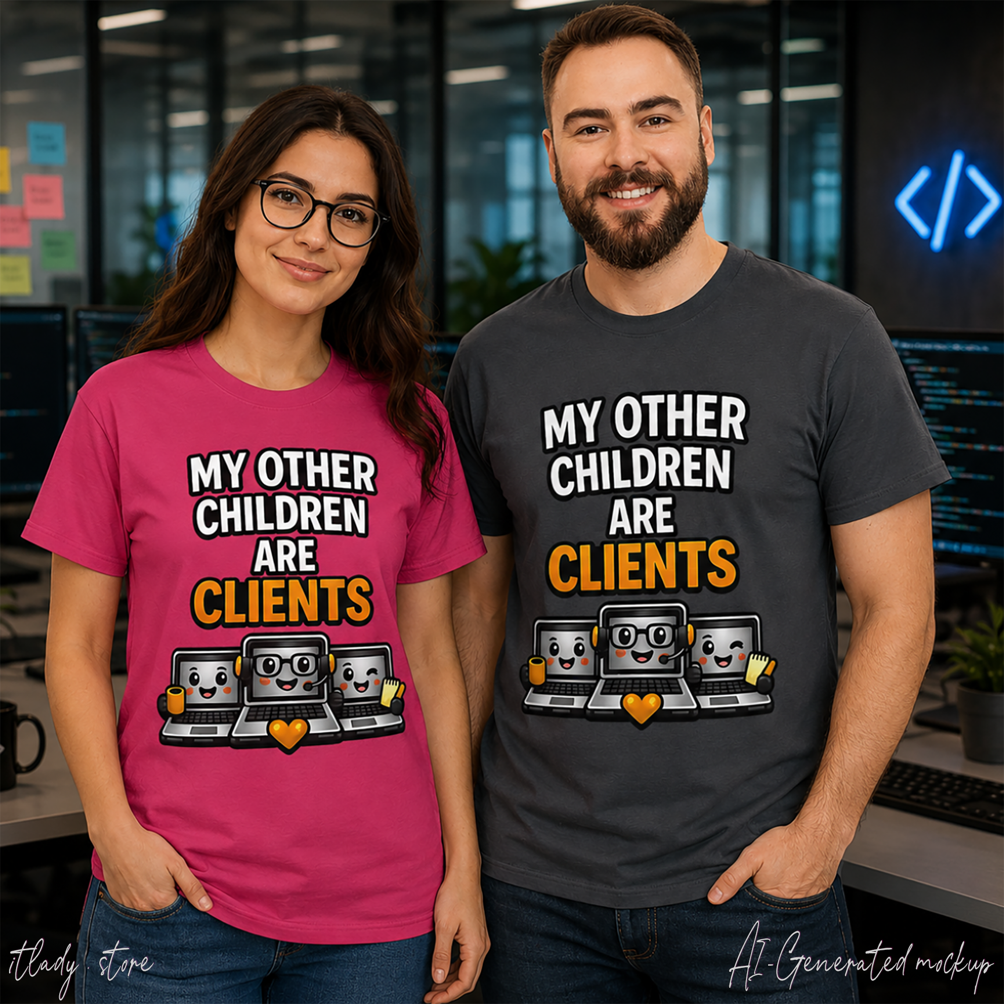 My Other Children Are Clients Unisex Heavy Cotton T-Shirt