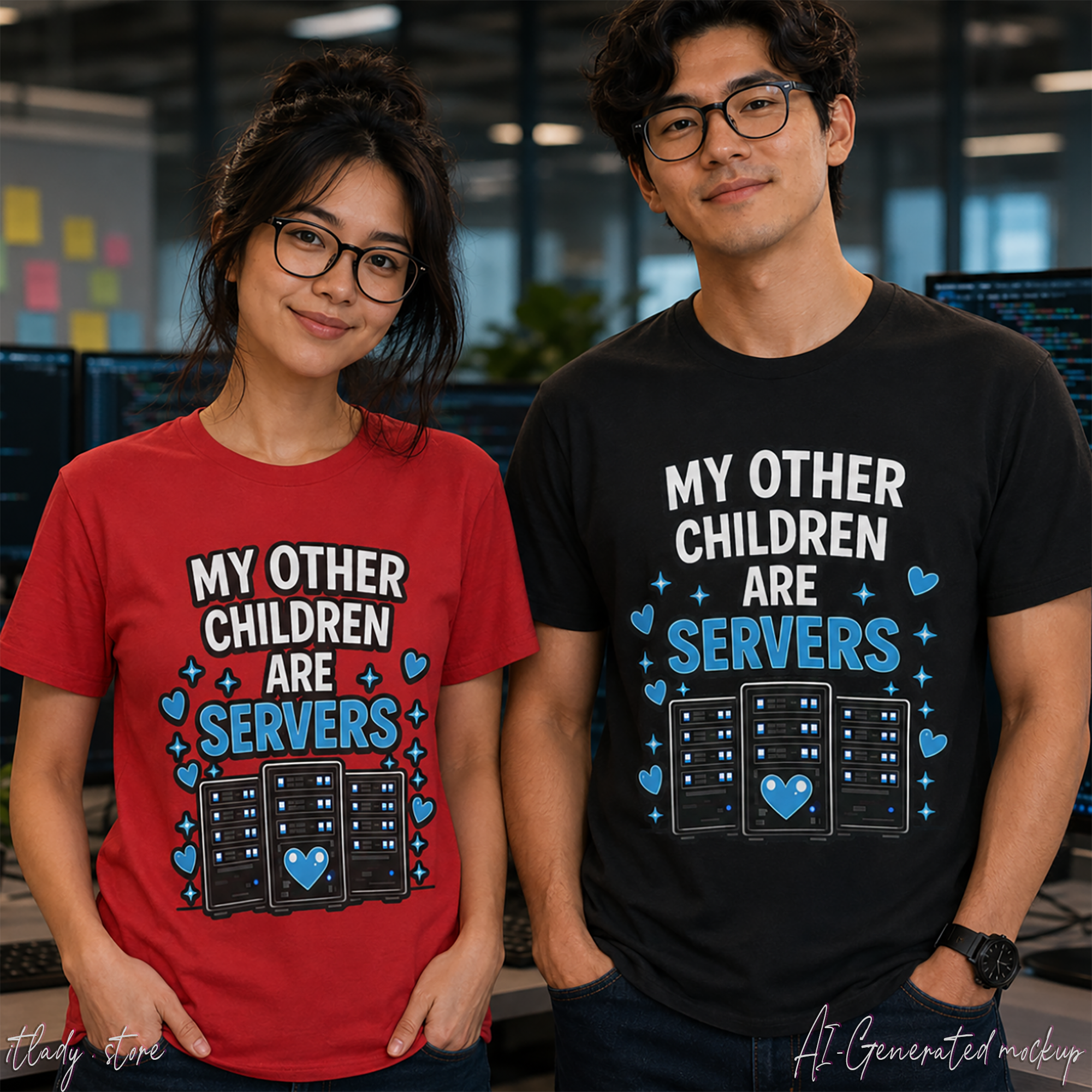 My Other Children Are Servers Unisex Heavy Cotton T‑Shirt