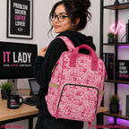 Pink 'IT LADY' Multifunctional Travel Backpack
