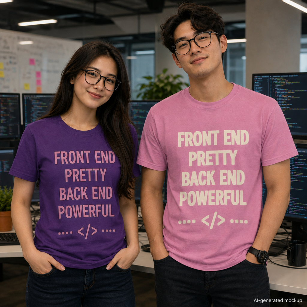 Front End Pretty, Back End Powerful Unisex Heavy Cotton T-Shirt