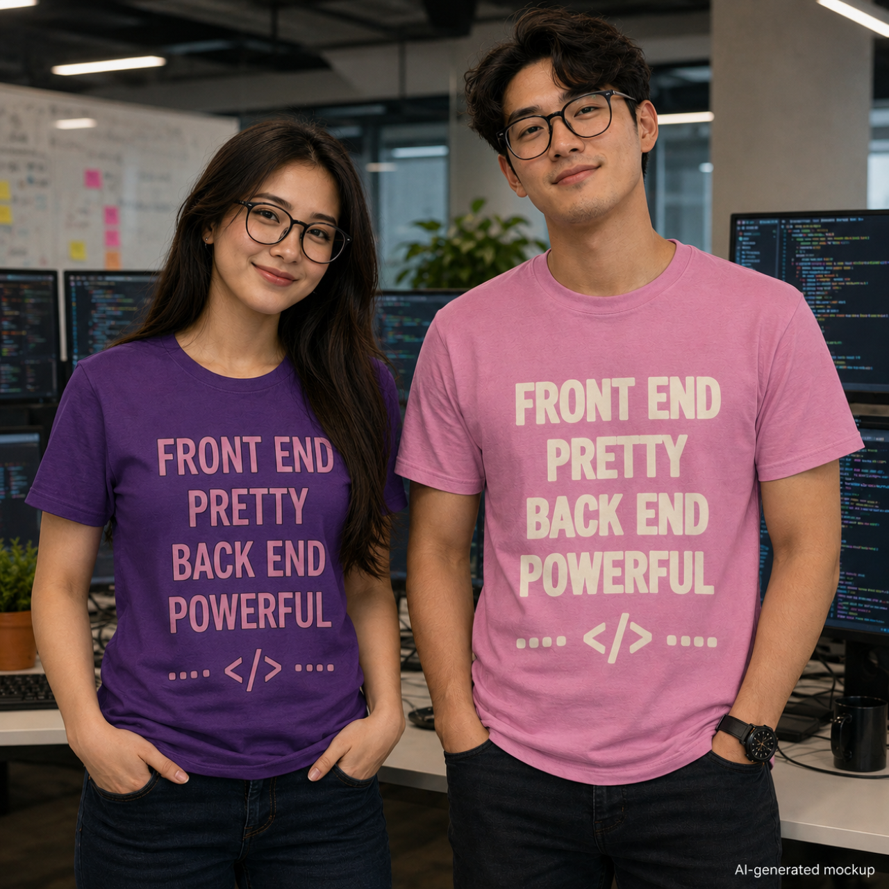 Front End Pretty, Back End Powerful Unisex Heavy Cotton T-Shirt