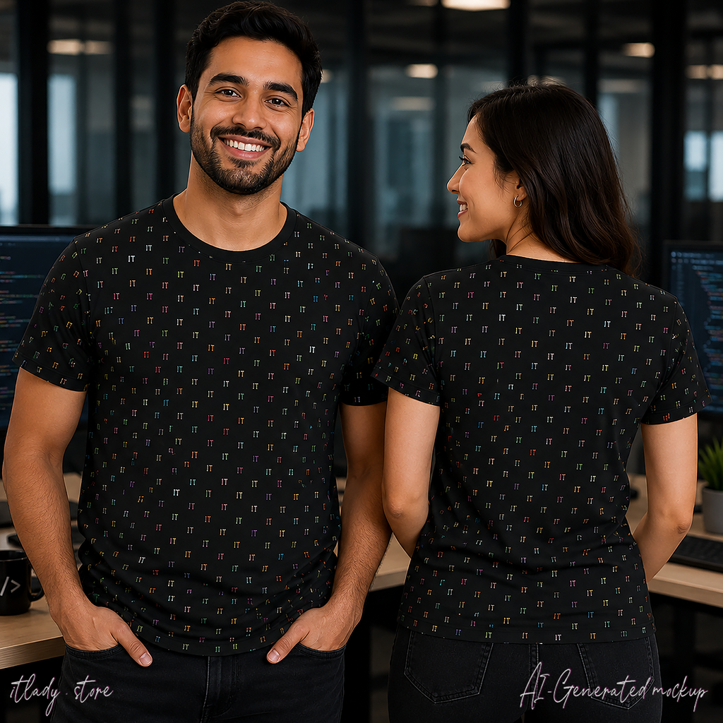 IT Color Pattern Black All-Over Unisex T-Shirt