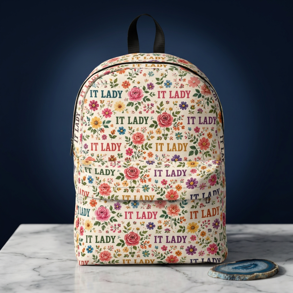 IT Lady Floral Pattern Backpack