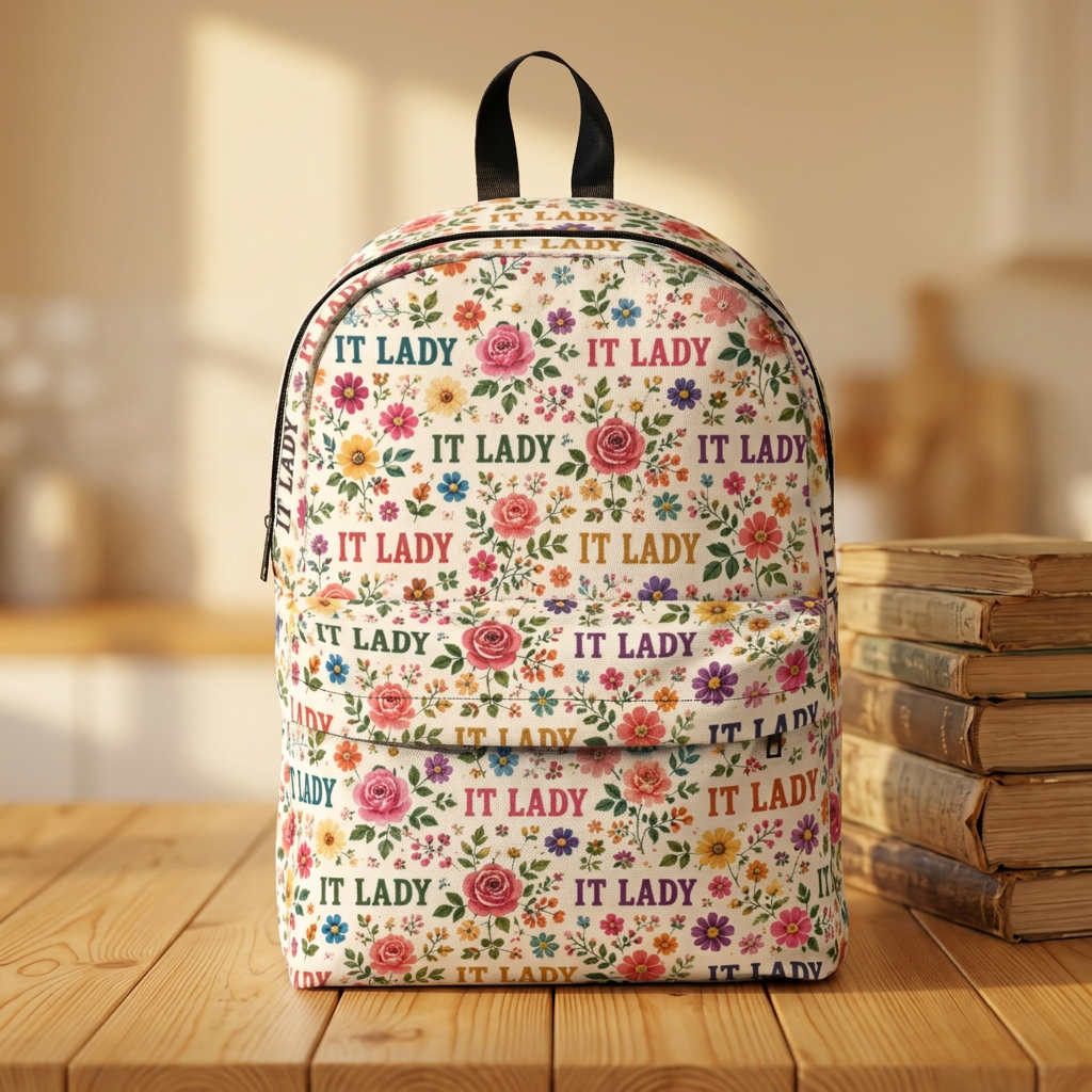 IT Lady Floral Pattern Backpack